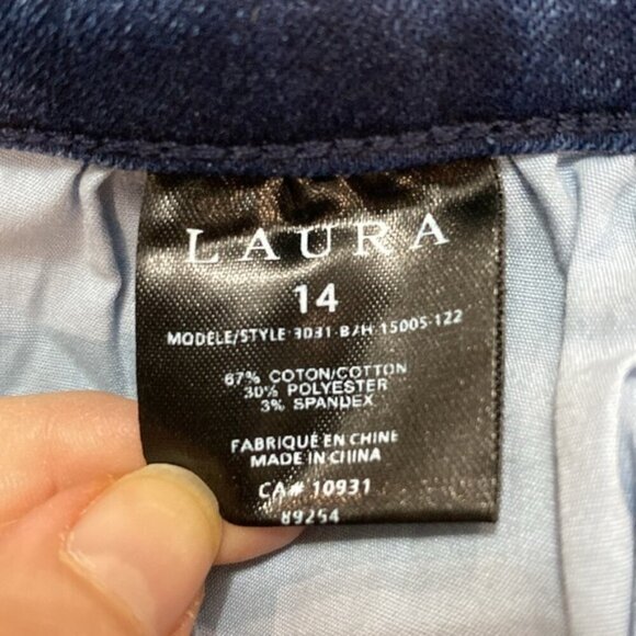 Laura Blue Crop Studded Ankle Jeans size 14 - Picture 12 of 13